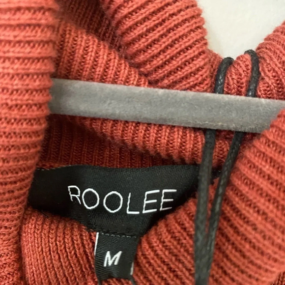 ROOLE BRICK COLOR TURTLE NECK LONG SLEEVE COTTON VISCOSE SIZE M - Picture 7 of 9